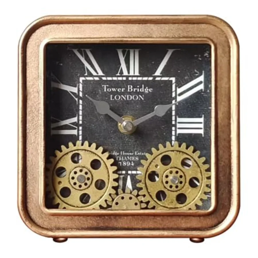 6 Inch Steampunk Desk Clock with Moving Gears, Vintage Metal Table Clock for Home Office Decor, Silent Non-Ticking Quartz Movem
6 Inch Steampunk Desk Clock with Moving Gears, Vintage Metal Table Clock for Home Office Decor, Silent Non-Ticking Quartz Movem