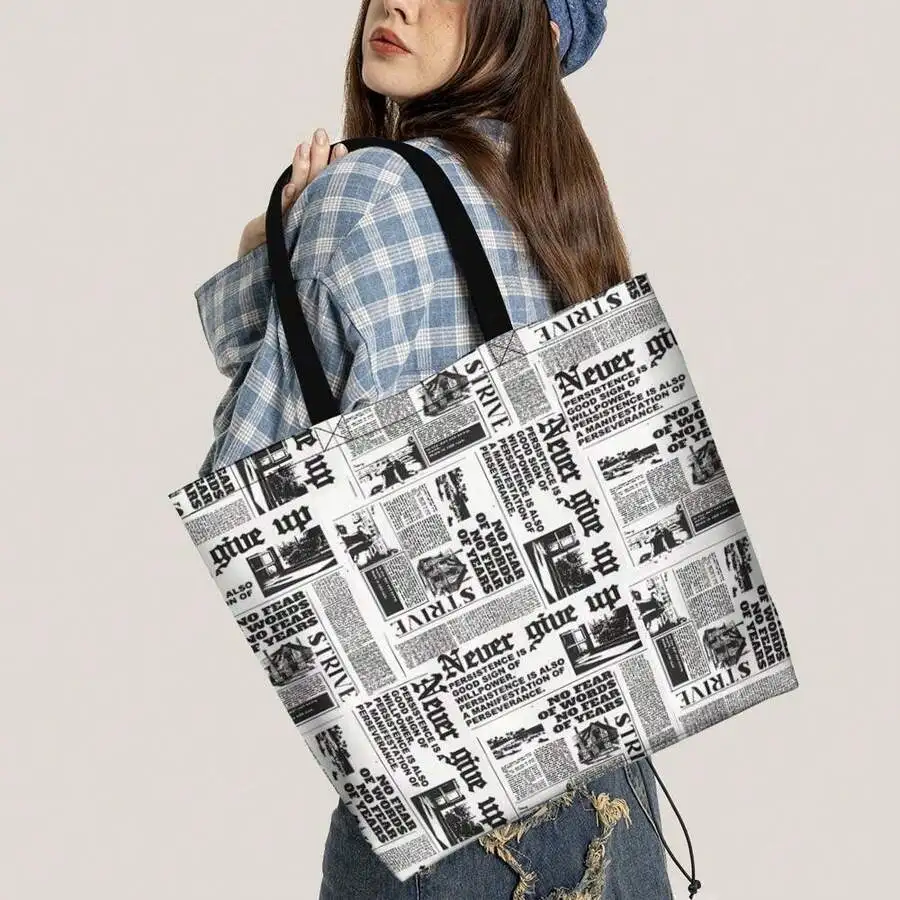 Newspaper Print Tote Bag For Adults | Vintage Motivational Streetwear Shopping Bag
Newspaper Print Tote Bag For Adults | Vintage Motivational Streetwear Shopping Bag