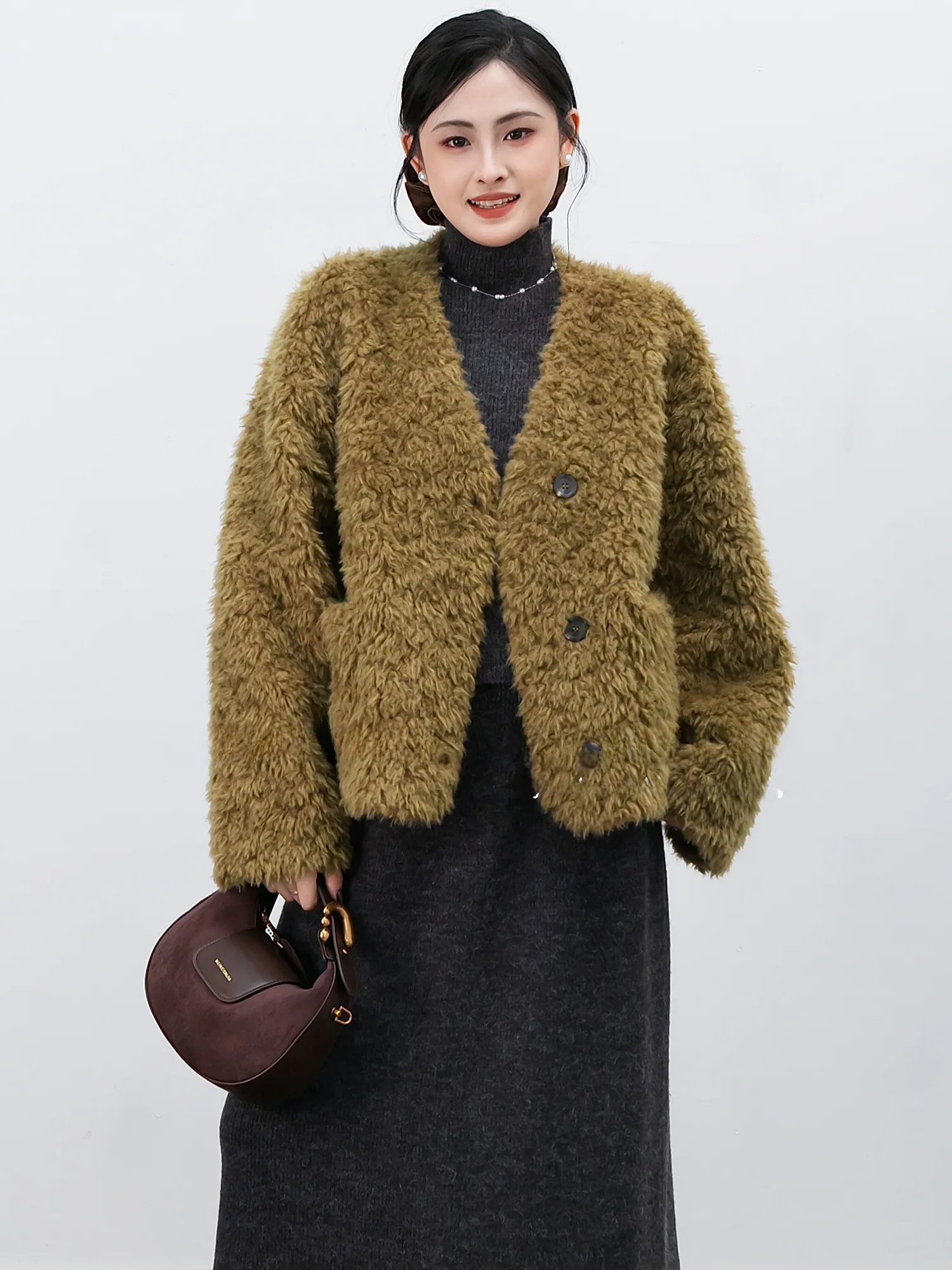 Chelzy Korean Sle Luxury Lamb Fur Inteated Coat Women's Winter New Vintage High-End Feeling Fluffy Outerwear
Chelzy Korean Sle Luxury Lamb Fur Inteated Coat Women's Winter New Vintage High-End Feeling Fluffy Outerwear