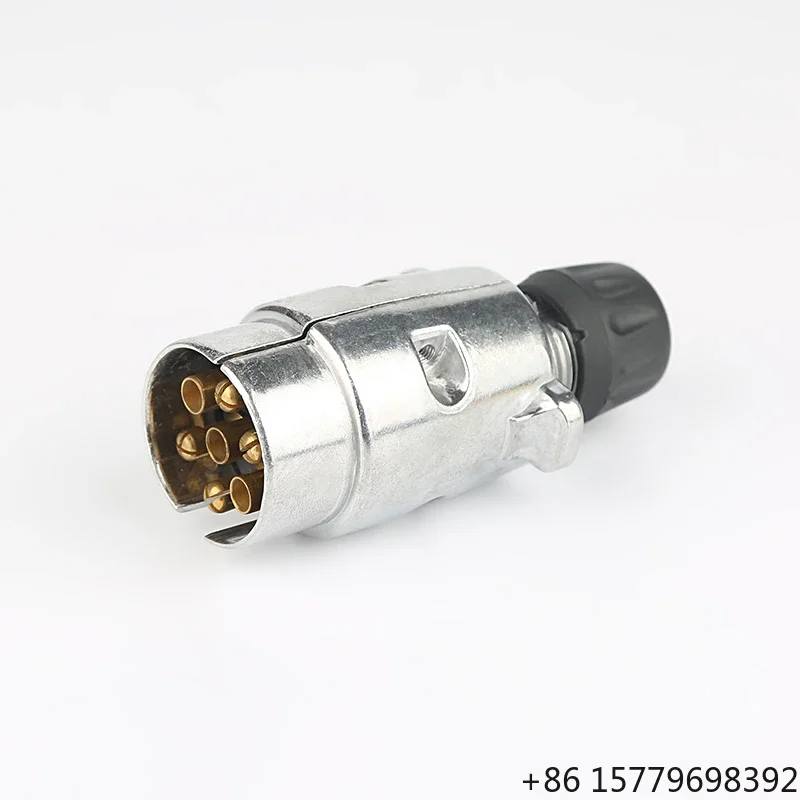 7 Pin 12V Trailer Connector Plug Socket for Caravan Car Socket RV Socket Round Male Metal Adapter Used for Trailer Accessories
7 Pin 12V Trailer Connector Plug Socket for Caravan Car Socket RV Socket Round Male Metal Adapter Used for Trailer Accessories