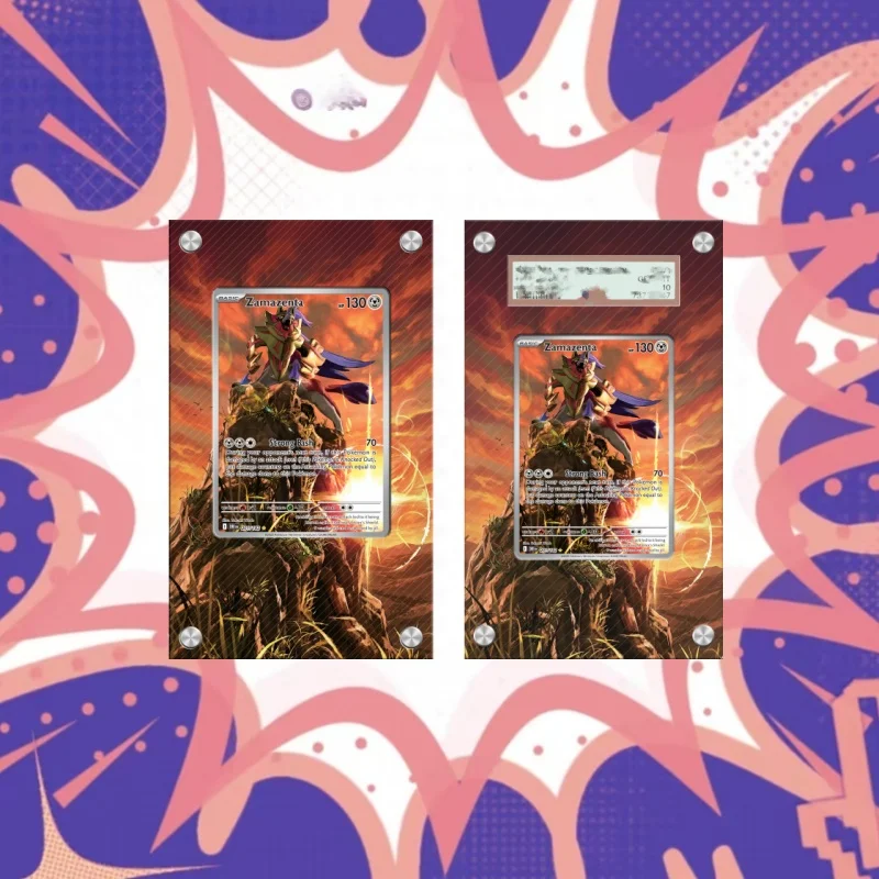 Art Display for Pokemon Zamazenta Card PTCG Keychain Anime Game Collectibles Anime Merchandise Acrylic Protective Case Toys Gift
Art Display for Pokemon Zamazenta Card PTCG Keychain Anime Game Collectibles Anime Merchandise Acrylic Protective Case Toys Gift