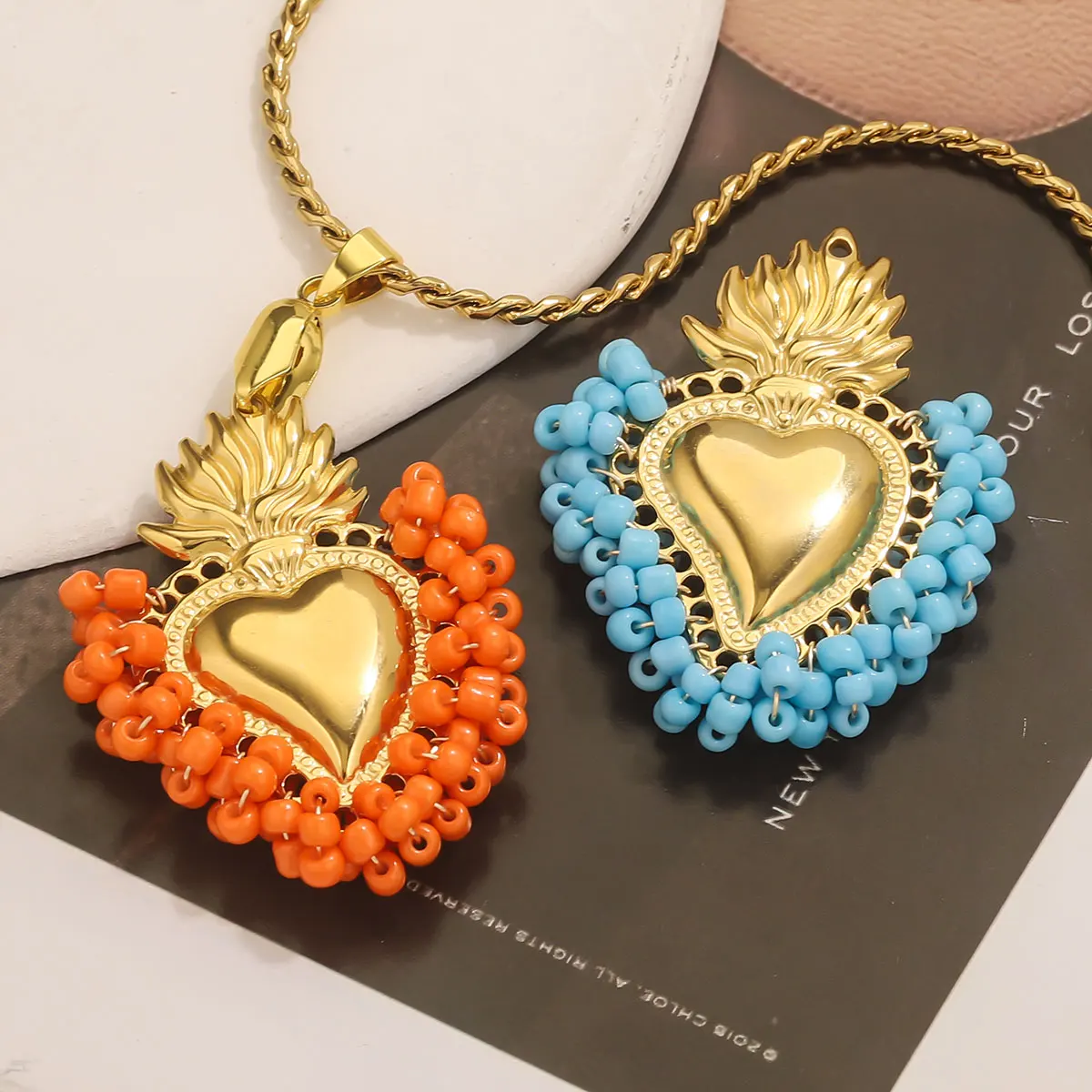 2PCS Stainless Steel Charm Large Heart Handmade Braided Bead Vintage Gold-plated DIY Necklace Earring Jewelry Findings Wholesale
2PCS Stainless Steel Charm Large Heart Handmade Braided Bead Vintage Gold-plated DIY Necklace Earring Jewelry Findings Wholesale