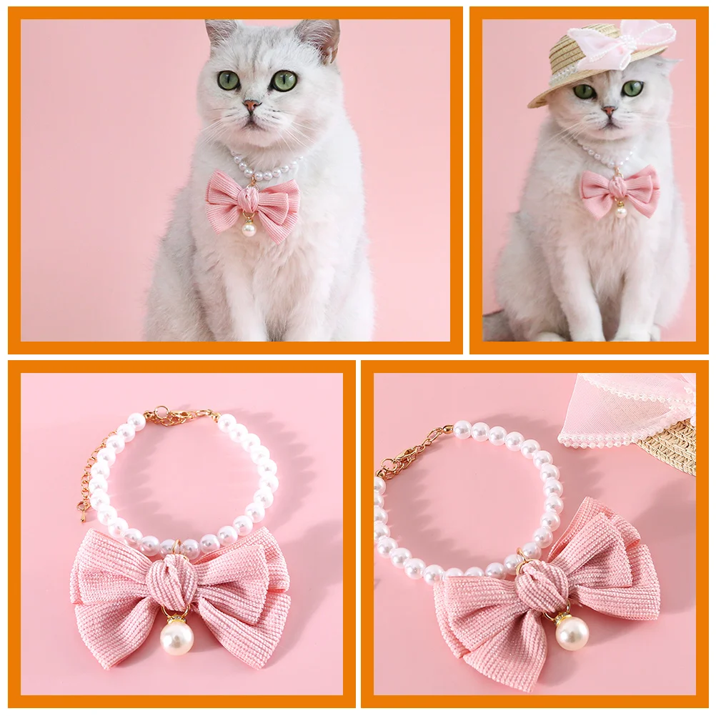 Pet Collar Puppy Pearl Bow Dogs Decoration Exquisite Girl Cat Accessory Pendant
Pet Collar Puppy Pearl Bow Dogs Decoration Exquisite Girl Cat Accessory Pendant