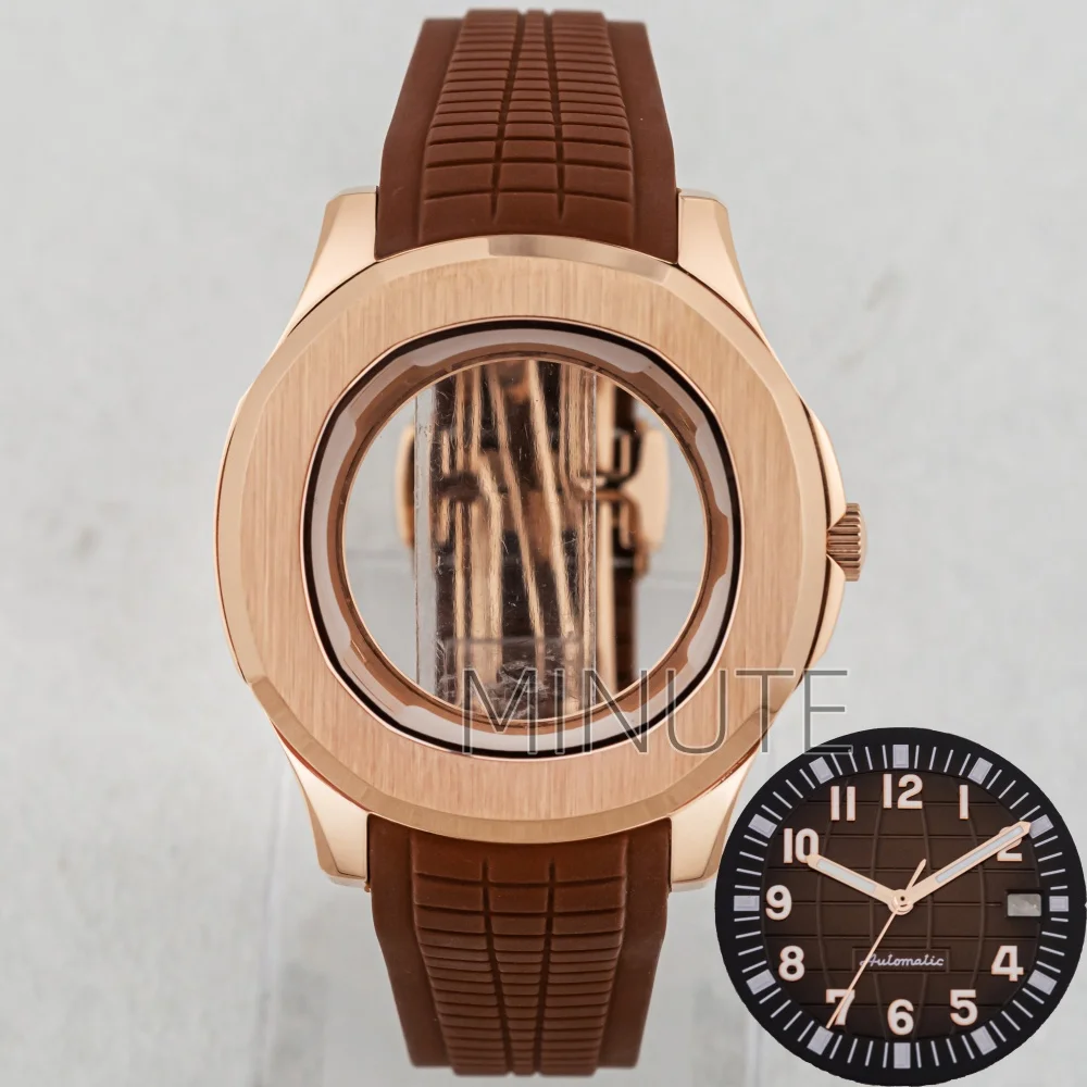 Корпус часов из розового золота Aquanaut Nautilus, стальной, с прозрачной задней крышкой, подходит для механизмов NH34, NH35, NH36, NH38, сапфировое стекло, запасные части
Корпус часов из розового золота Aquanaut Nautilus, стальной, с прозрачной задней крышкой, подходит для механизмов NH34, NH35, NH36, NH38, сапфировое стекло, запасные части