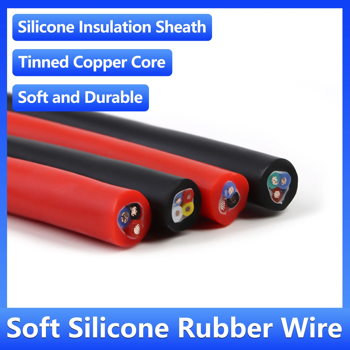 1/3/5M Black/Red Soft Silicone Flexible Rubber Cable sq 0.3/0.5/0.75/1/1.5/2/2.5/4/6mm Insulated Copper High Temperature Wire
1/3/5M Black/Red Soft Silicone Flexible Rubber Cable sq 0.3/0.5/0.75/1/1.5/2/2.5/4/6mm Insulated Copper High Temperature Wire