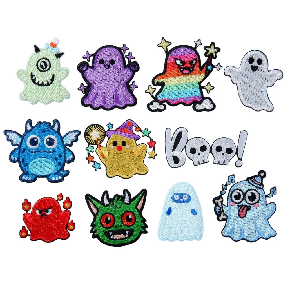 Cartoon Ghost Embroidery Patch Applique DIY T-shirt Backpack Iron on Patches Craft Decor Repair Sewing Cloth Sticker Halloween
Cartoon Ghost Embroidery Patch Applique DIY T-shirt Backpack Iron on Patches Craft Decor Repair Sewing Cloth Sticker Halloween