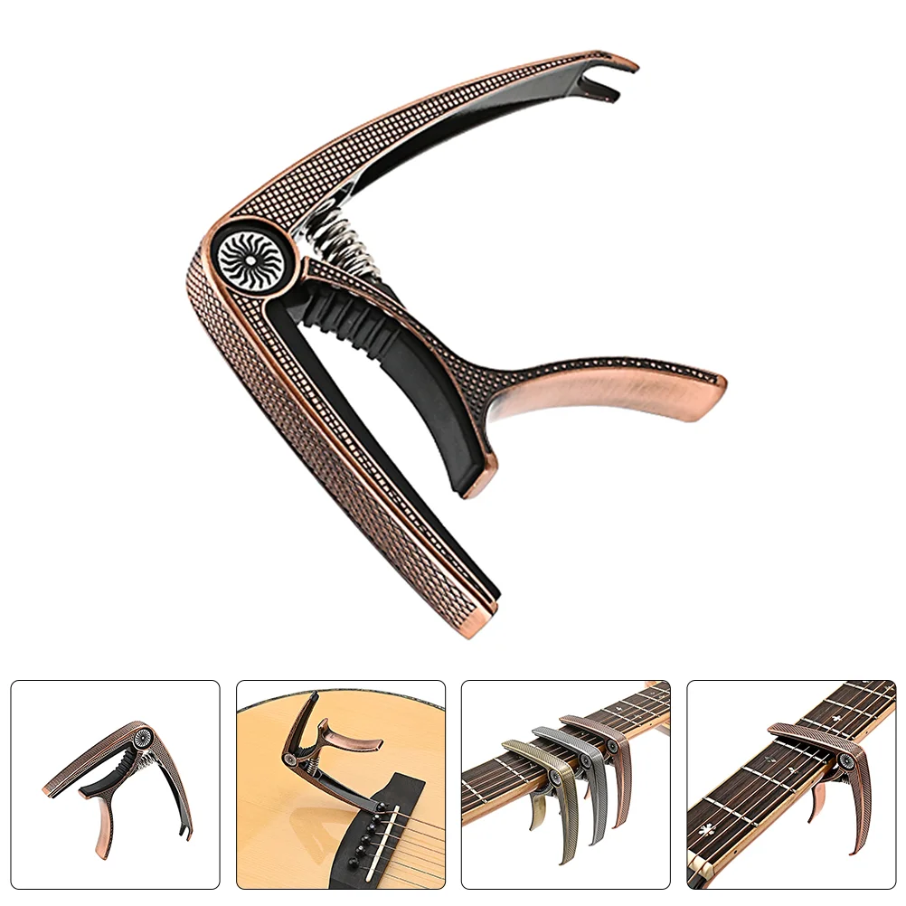 Capo Metal Guitar Tuning Accessory Portable String Clamp Part Coffee Tone Modified
Capo Metal Guitar Tuning Accessory Portable String Clamp Part Coffee Tone Modified