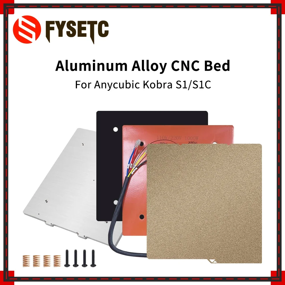 For Anycubic S1 S1C Upgraded Build Plate Kit Aluminum Alloy CNC Heat Bed Magnetic Base For Anycubic 3d Printer Accessories
For Anycubic S1 S1C Upgraded Build Plate Kit Aluminum Alloy CNC Heat Bed Magnetic Base For Anycubic 3d Printer Accessories