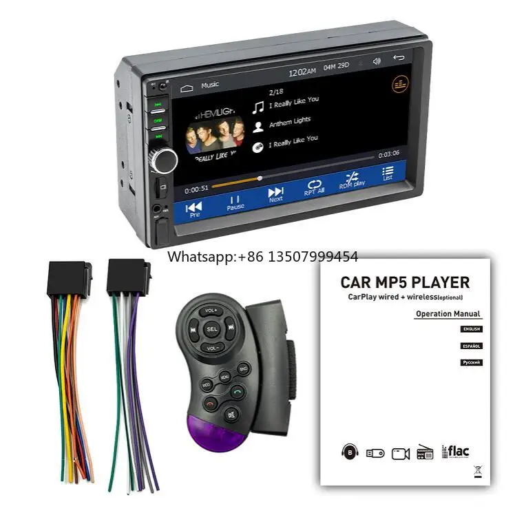 Double Din MP5 Player Car Radio Wireless CarPlay Android Auto Touchscreen Multimedia Player with Bluetooth
Double Din MP5 Player Car Radio Wireless CarPlay Android Auto Touchscreen Multimedia Player with Bluetooth