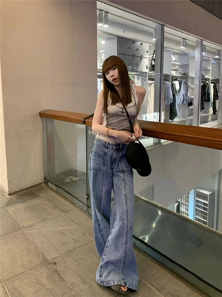 American Retro Low Waist Flared Jeans Women's Loose Slimming Tall Extended High Street Vibe Floor-Length Pants
American Retro Low Waist Flared Jeans Women's Loose Slimming Tall Extended High Street Vibe Floor-Length Pants