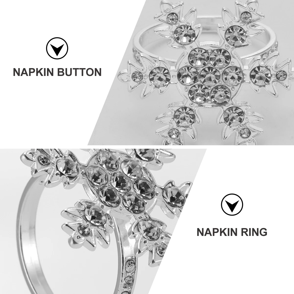 4Pcs Napkin Rings Metal Alloy Christmas Style Dinner Table Decor Snowflake Shaped Holder Kitchen Bar Accessories
4Pcs Napkin Rings Metal Alloy Christmas Style Dinner Table Decor Snowflake Shaped Holder Kitchen Bar Accessories