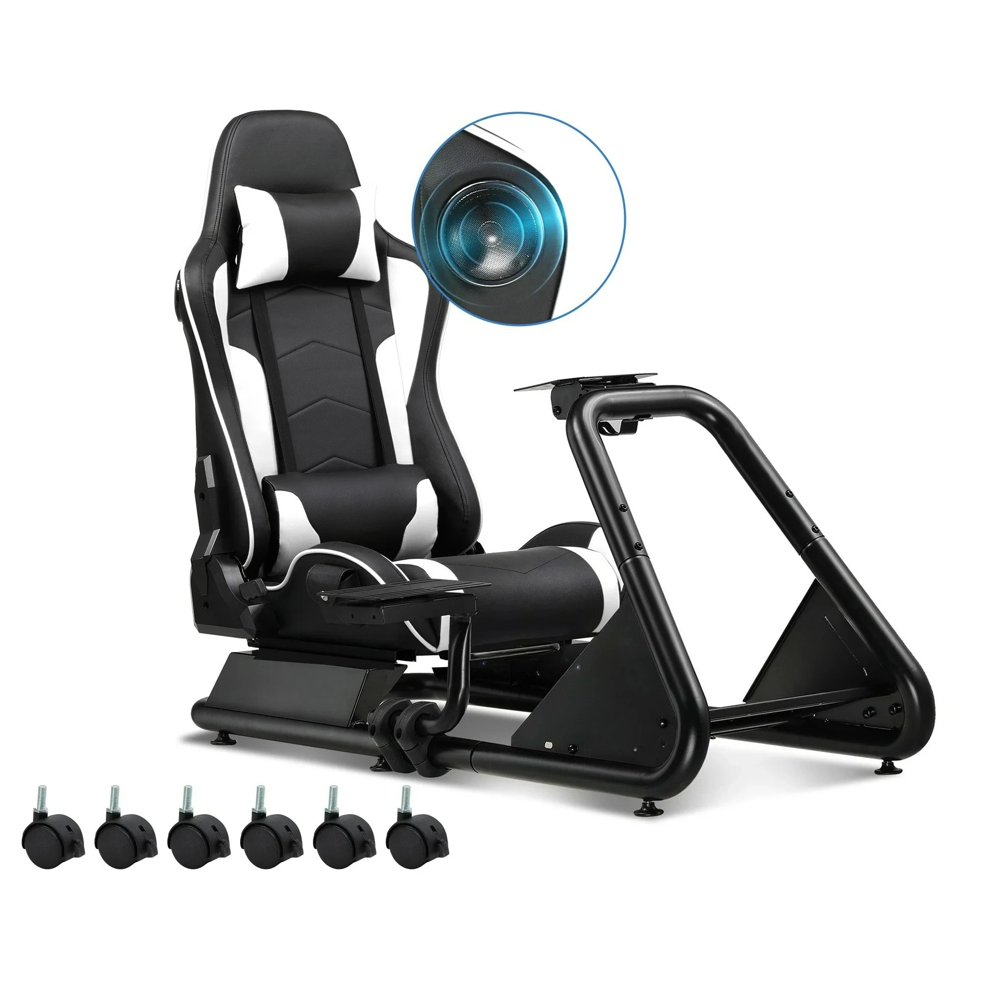 Customizable Racing Simulator Cockpit with Seat, Sim Racing Cockpit Multi-function Adjustable Gaming Wheel Stand for G2
Customizable Racing Simulator Cockpit with Seat, Sim Racing Cockpit Multi-function Adjustable Gaming Wheel Stand for G2