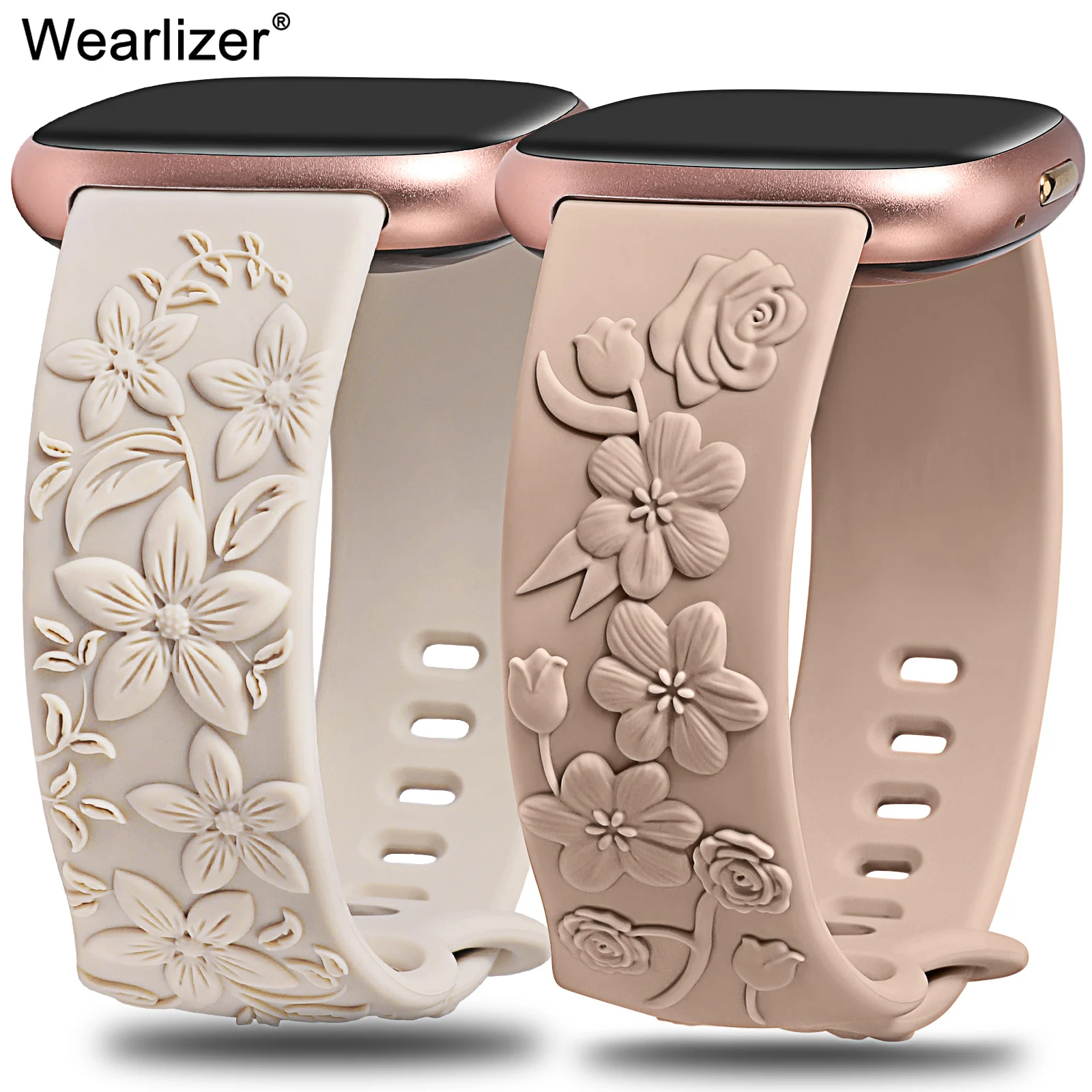 Wearlizer, 2 упаковки, Цветочная гравировка браслета для Fitbit Versa 4/Versa 3/Sense 2/Sense, женское Силиконовое платье
Wearlizer, 2 упаковки, Цветочная гравировка браслета для Fitbit Versa 4/Versa 3/Sense 2/Sense, женское Силиконовое платье