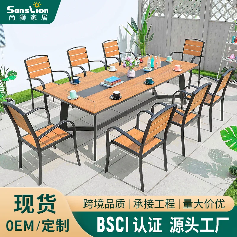 Outdoor tables and chairs for outdoor restaurants and cafes, courtyard gardens and terraces, plastic wood tables and chairs
Outdoor tables and chairs for outdoor restaurants and cafes, courtyard gardens and terraces, plastic wood tables and chairs