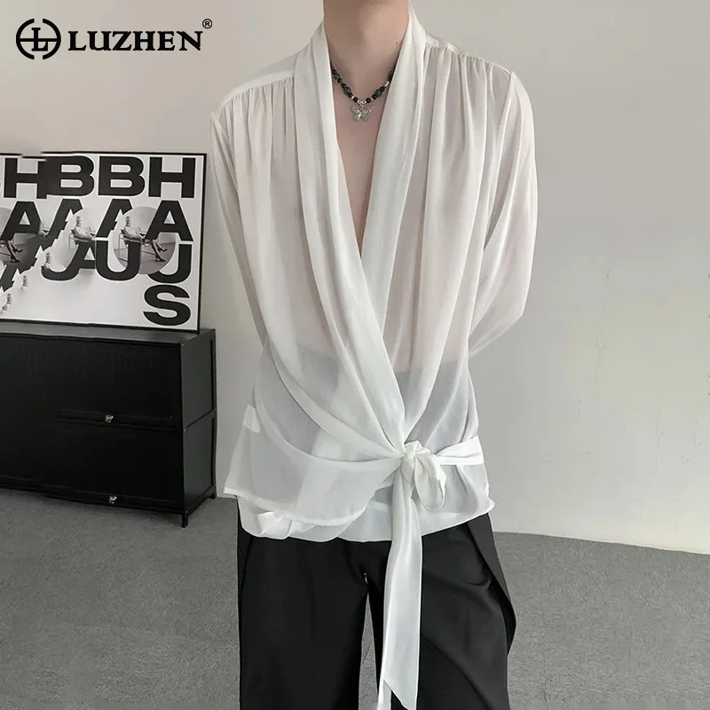 LUZHEN модные элегантные высококачественные марлевые плиссированные рубашки с v-образным вырезом и длинными рукавами, мужские рубашки 2025 года, новая роскошная простая повседневная одежда JY3403
LUZHEN модные элегантные высококачественные марлевые плиссированные рубашки с v-образным вырезом и длинными рукавами, мужские рубашки 2025 года, новая роскошная простая повседневная одежда JY3403