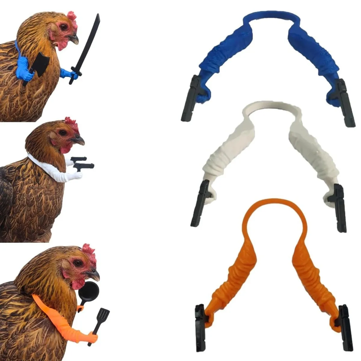 Plastic Chicken Arms with Gun 3D Printed Chicken Arm for Real Chickens Poultry Arm Accessories Hilarious Coop Decor
Plastic Chicken Arms with Gun 3D Printed Chicken Arm for Real Chickens Poultry Arm Accessories Hilarious Coop Decor