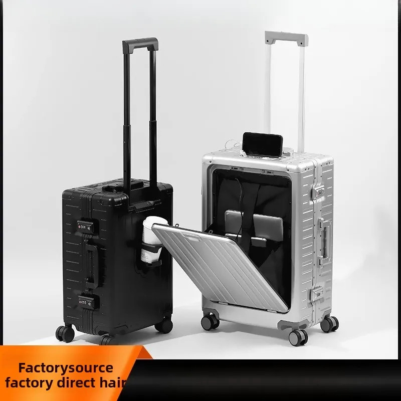 Aluminum Magnesium Alloy Luggage Case Cabin Travel Suitcase Front Opening Password Lock 20 Inch Suitcases Trolley Case
Aluminum Magnesium Alloy Luggage Case Cabin Travel Suitcase Front Opening Password Lock 20 Inch Suitcases Trolley Case
