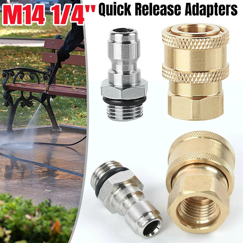 2PCS/set Pressure Washer Connector Coupling M14*1.5 Male Female Quick Plug High Pressure Washer Adapter Thread Fitting Adapter
2PCS/set Pressure Washer Connector Coupling M14*1.5 Male Female Quick Plug High Pressure Washer Adapter Thread Fitting Adapter