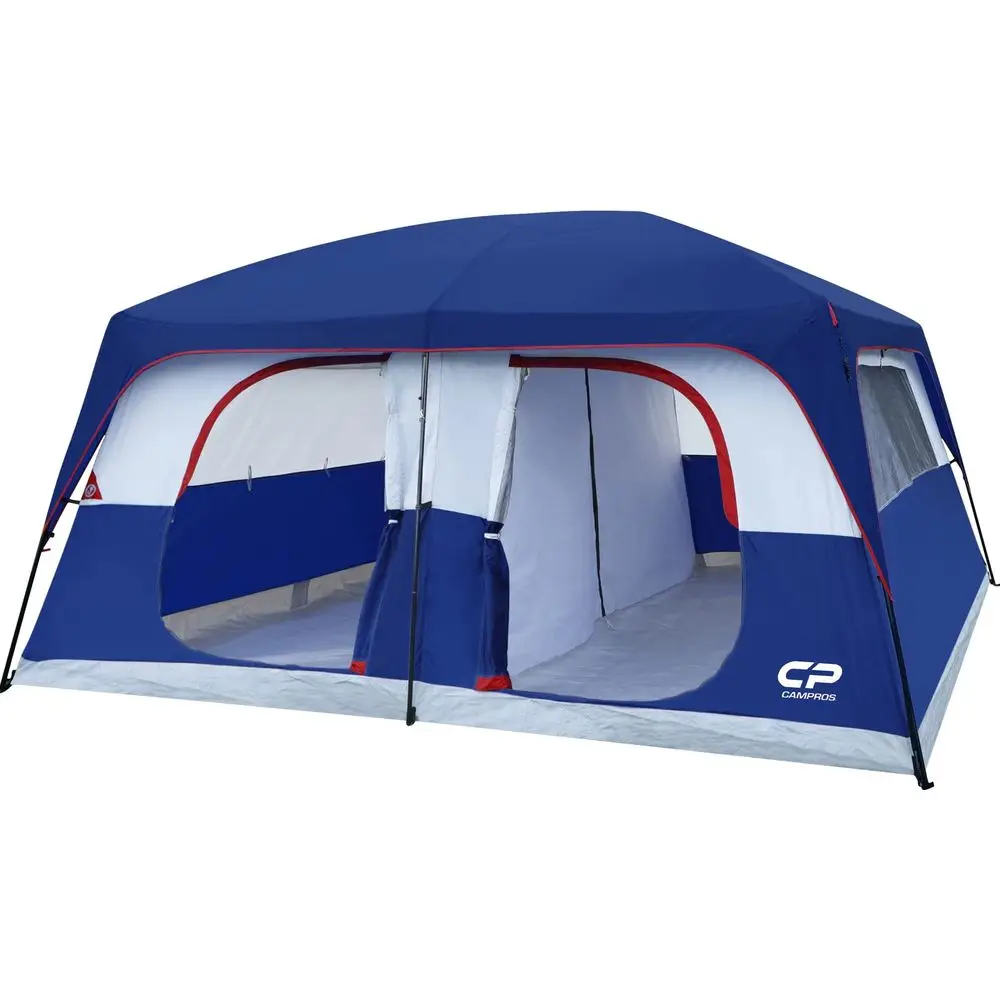 12 Person Cabin Tent, 2 Room Extra Large Straight Wall Camping Tents Waterproof Windproof with Top Rainfly, 6 Large Mesh Window
12 Person Cabin Tent, 2 Room Extra Large Straight Wall Camping Tents Waterproof Windproof with Top Rainfly, 6 Large Mesh Window