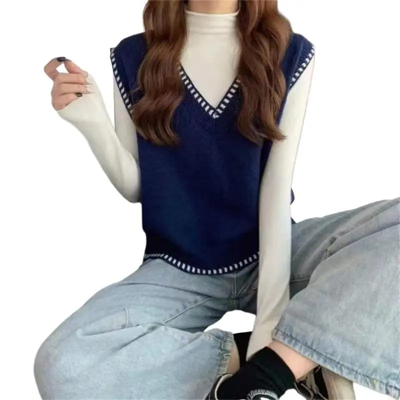 39BC Women Girls Oversized V Neck Knit Sweater Vest Tunics Sleeveless Pullover Tops Casual Loose Sweater Pullover Waistcoat
39BC Women Girls Oversized V Neck Knit Sweater Vest Tunics Sleeveless Pullover Tops Casual Loose Sweater Pullover Waistcoat
