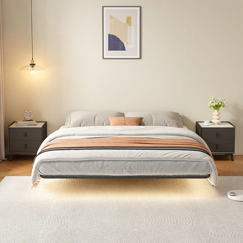 Multifunctional Design Bed Folding Modern Master Bedroom Floating Wedding Bed Confortable Nordic Solid Wood Lit Home Furniture
Multifunctional Design Bed Folding Modern Master Bedroom Floating Wedding Bed Confortable Nordic Solid Wood Lit Home Furniture