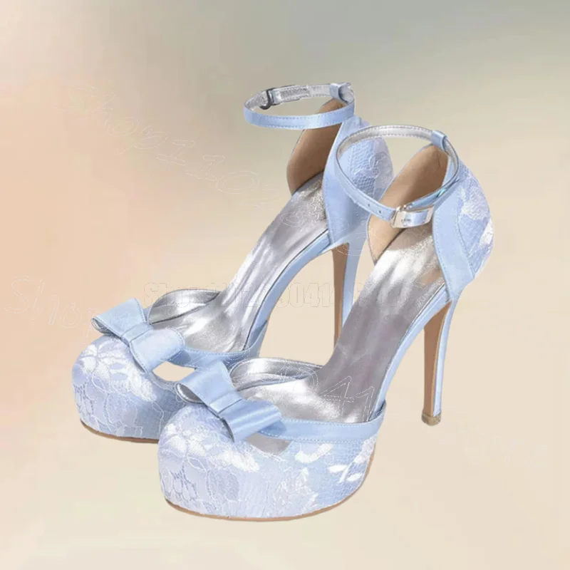 Sky Blue Lace Floral Print Bow Knot Sandals Buckle Strap Women Shoes Thin High Heels Round Toe Party 2026 Zapatos Para Mujere
Sky Blue Lace Floral Print Bow Knot Sandals Buckle Strap Women Shoes Thin High Heels Round Toe Party 2026 Zapatos Para Mujere