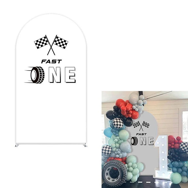 LS Custom 2-Sided Racing Car Fast One Boy 1st First Birthday Party Baby Shower Cover Chiara Arch Background Decor Backdrop
LS Custom 2-Sided Racing Car Fast One Boy 1st First Birthday Party Baby Shower Cover Chiara Arch Background Decor Backdrop