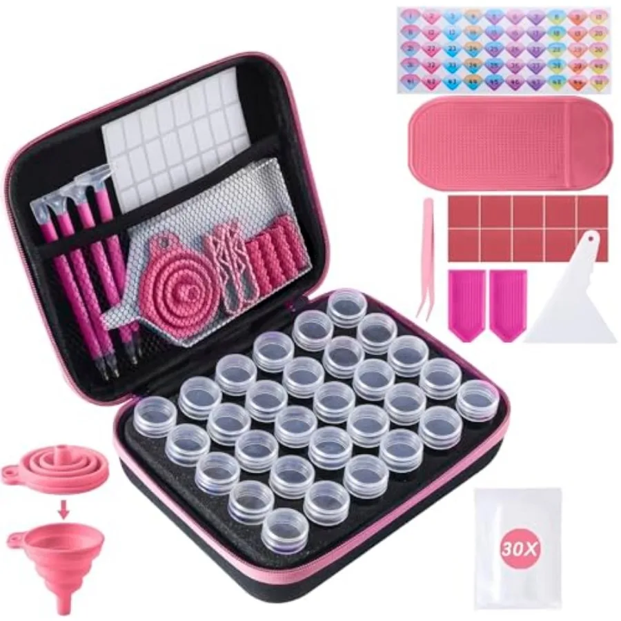30 Slots Diamond Art Storage Containers for Adults Portable Bead Storage Boxes for Diamond Painting Accessories Tools
30 Slots Diamond Art Storage Containers for Adults Portable Bead Storage Boxes for Diamond Painting Accessories Tools