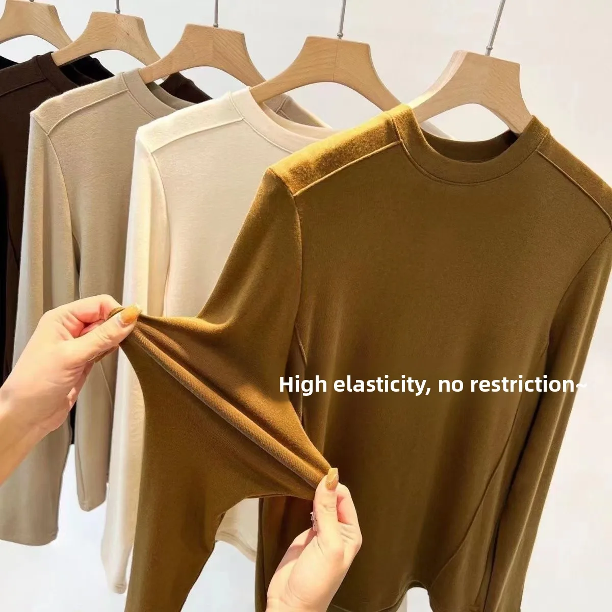 Ele, большой размер, длинная хлопковая футболка из модала, женский базовый слой, верх для внутренней одежды на осень-весну и зиму
Ele, большой размер, длинная хлопковая футболка из модала, женский базовый слой, верх для внутренней одежды на осень-весну и зиму