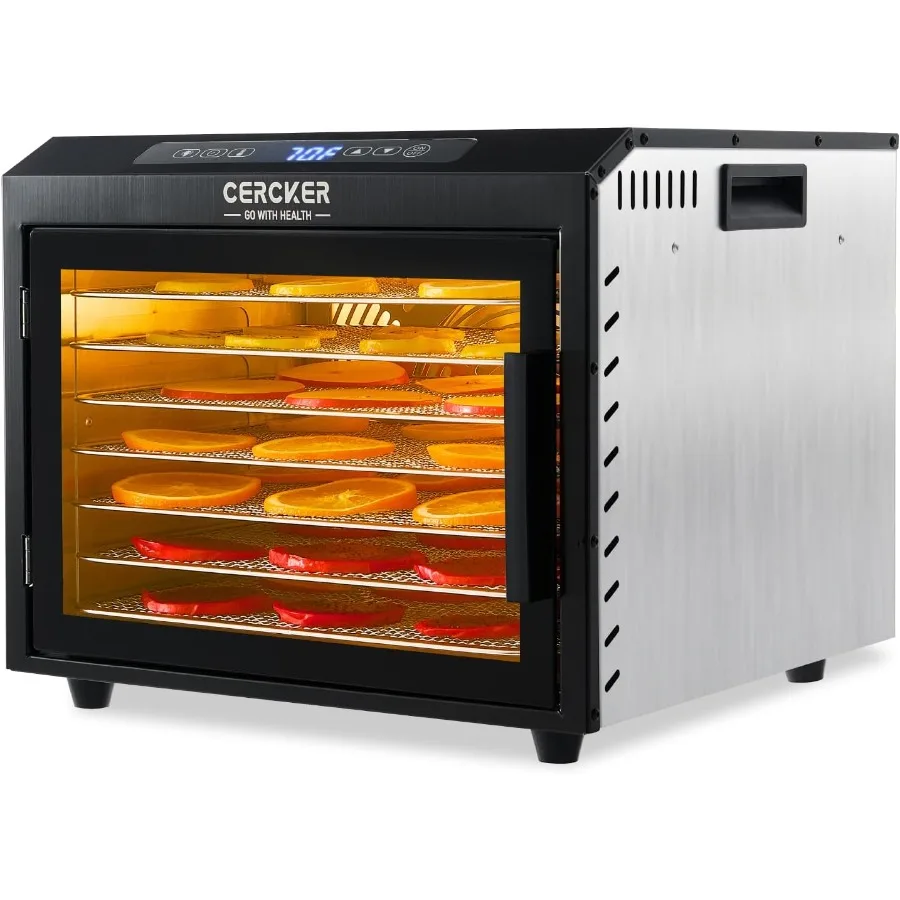 Компактный сушилка для пищевых продуктов на 7 лотков с лотками из нержавеющей стали для сушки фруктов, овощей, трав, грибов, вяленых и угощений для собак
Компактный сушилка для пищевых продуктов на 7 лотков с лотками из нержавеющей стали для сушки фруктов, овощей, трав, грибов, вяленых и угощений для собак