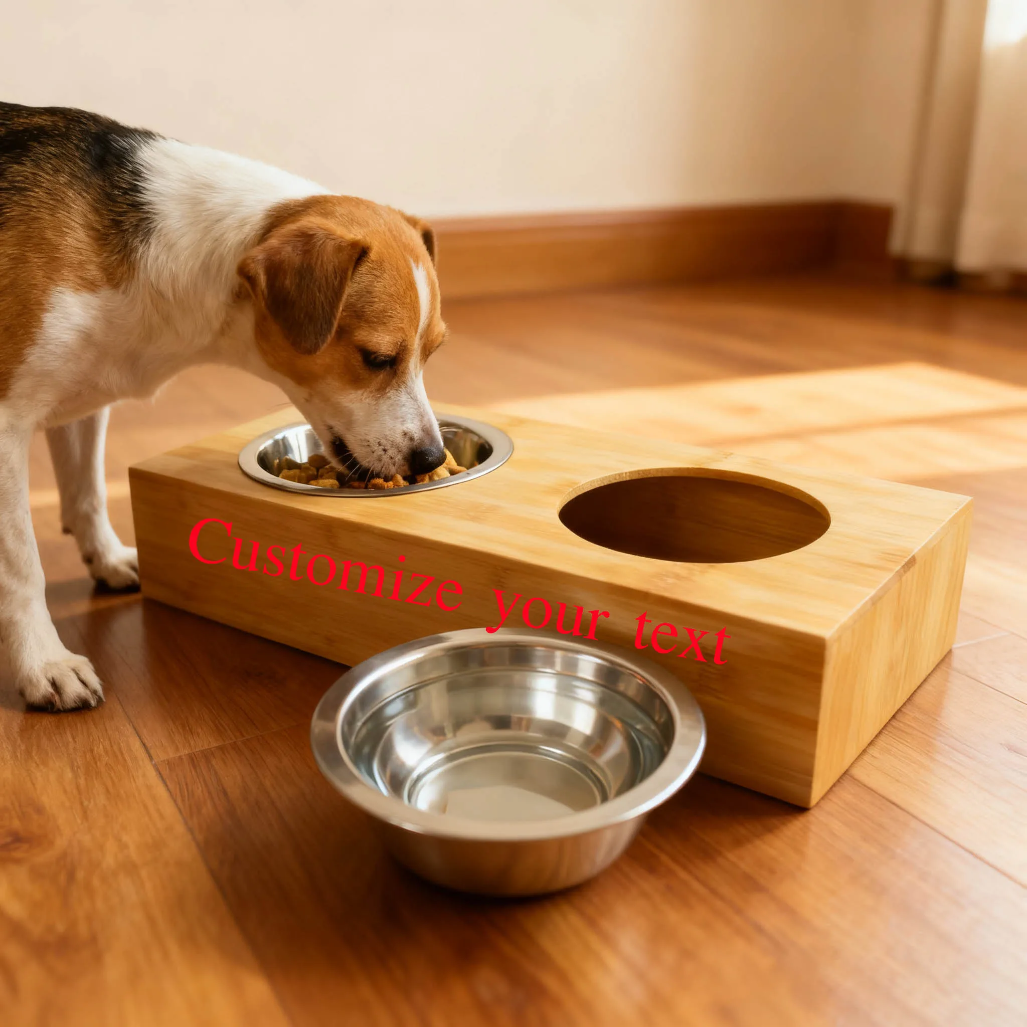 Custom Personalized 2-in-1 Pet Feeder With Two Stainless Steel Bowls Pet Cat and Dog Food and Water Bowl and Feeding Bowl
Custom Personalized 2-in-1 Pet Feeder With Two Stainless Steel Bowls Pet Cat and Dog Food and Water Bowl and Feeding Bowl