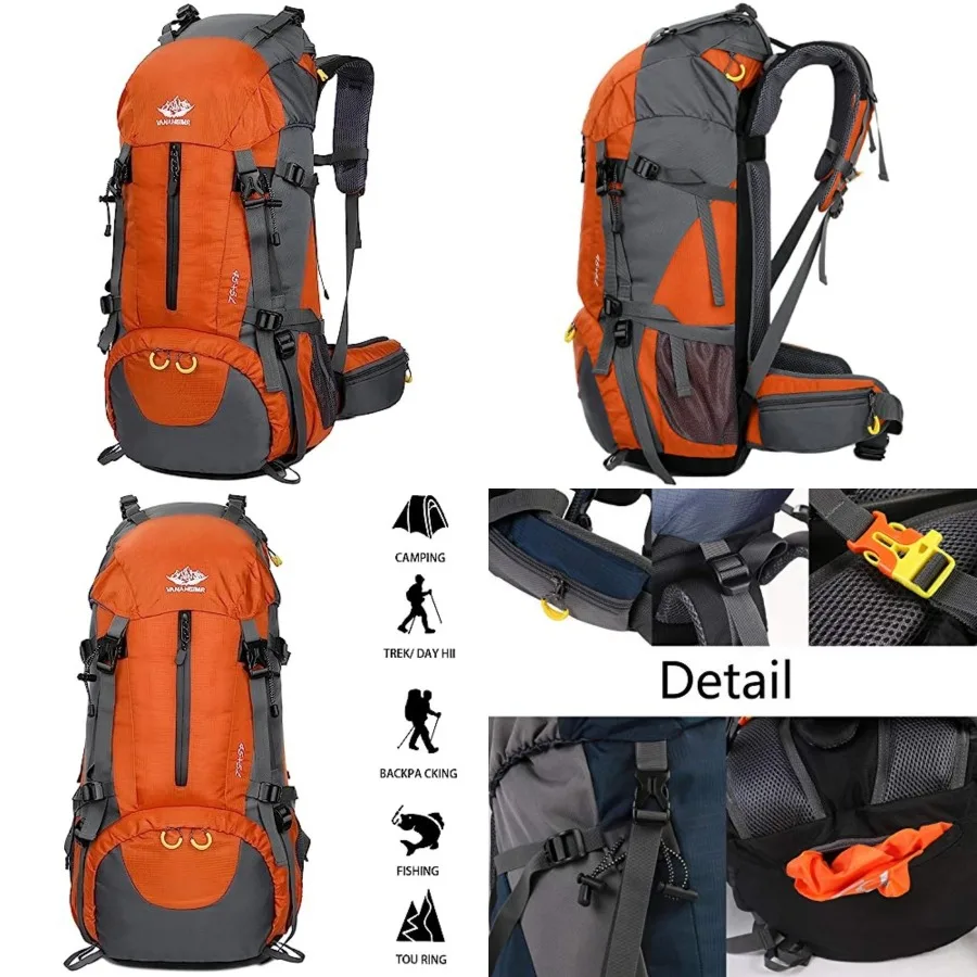 50L Hiking Backpack Men Camping Backpack with rain cover 45l+5l Lightweight Backpacking Backpack Travel Backpack
50L Hiking Backpack Men Camping Backpack with rain cover 45l+5l Lightweight Backpacking Backpack Travel Backpack