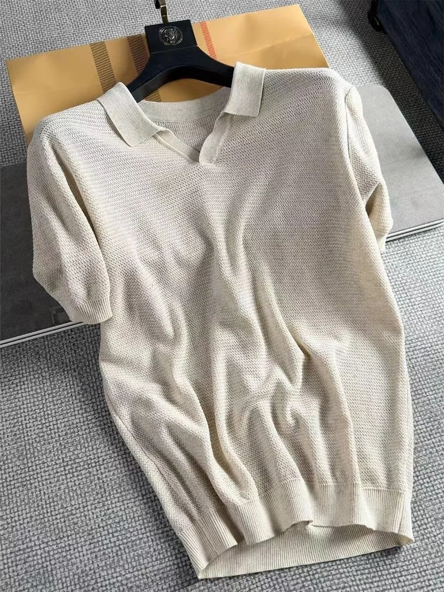 Lightweight Hollow Knitted Short Sleeve Shirt Men's Casual Style Fashionable Summer T-Shirt Breathable Comfortable Fit
Lightweight Hollow Knitted Short Sleeve Shirt Men's Casual Style Fashionable Summer T-Shirt Breathable Comfortable Fit