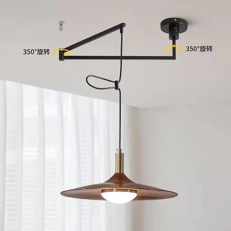 Nano Swing Arm Pendant Light Wabi-Sabi retro three-headed walnut wood lamp Restaurant Small Flying Saucer Bar Dining table lamp
Nano Swing Arm Pendant Light Wabi-Sabi retro three-headed walnut wood lamp Restaurant Small Flying Saucer Bar Dining table lamp
