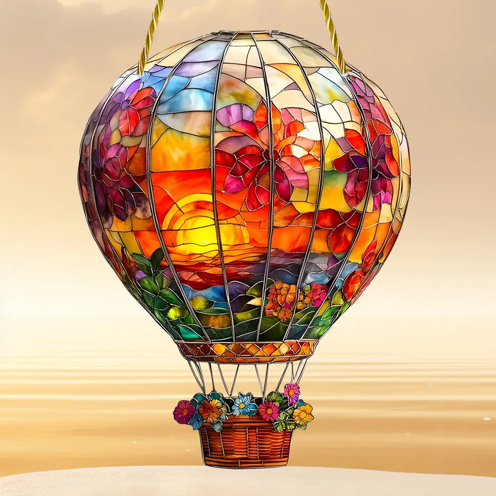 Colorful Hot Air Balloon Sun Catcher Hanging Decorations 2D Acrylic Pendant with Chain Hanging Decor Window Room Home Decoration
Colorful Hot Air Balloon Sun Catcher Hanging Decorations 2D Acrylic Pendant with Chain Hanging Decor Window Room Home Decoration
