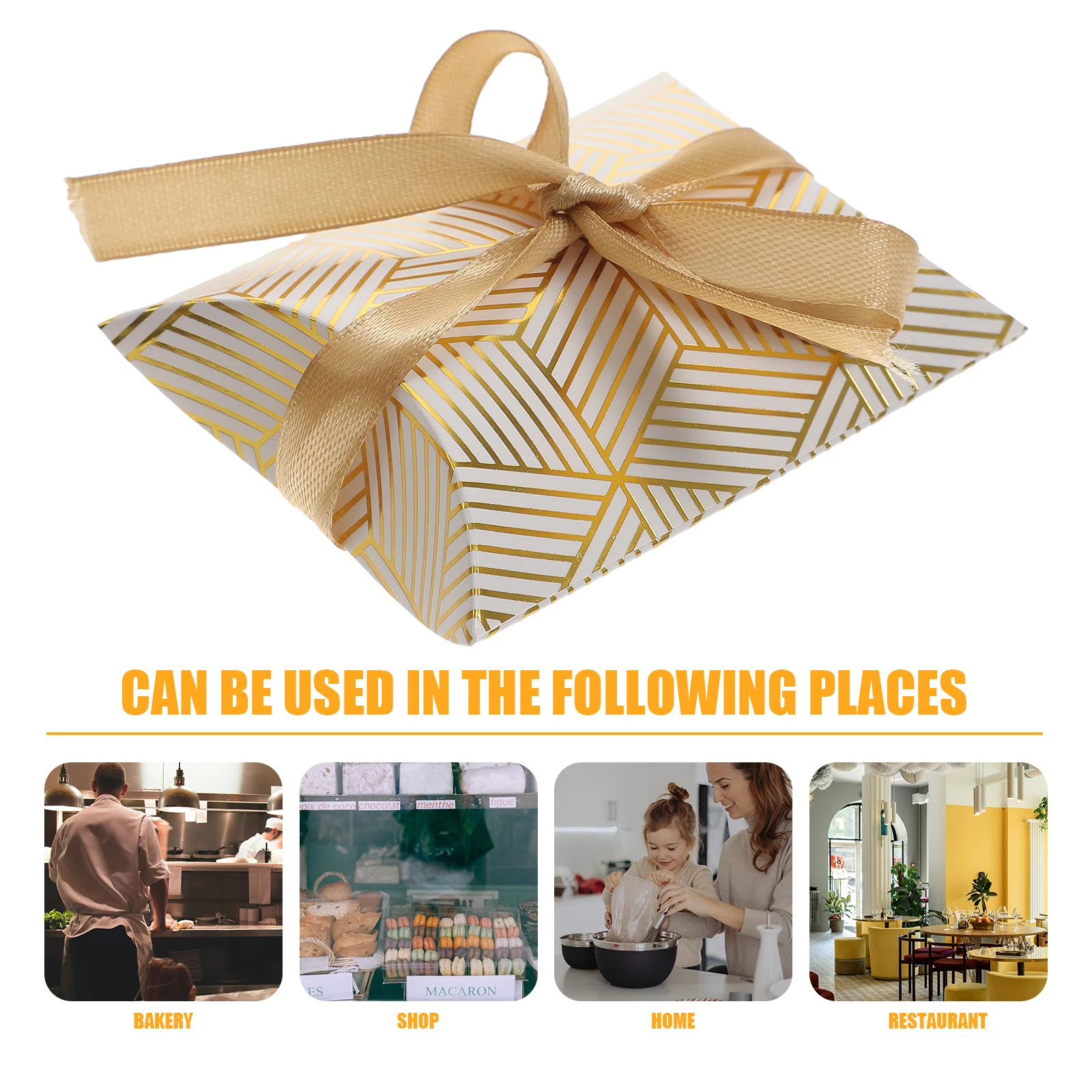 50Pcs Gold Embossed Paper Pillow Boxes Small Gift Candy Packaging Boxes Wedding Birthday Christmas Party Treats
50Pcs Gold Embossed Paper Pillow Boxes Small Gift Candy Packaging Boxes Wedding Birthday Christmas Party Treats