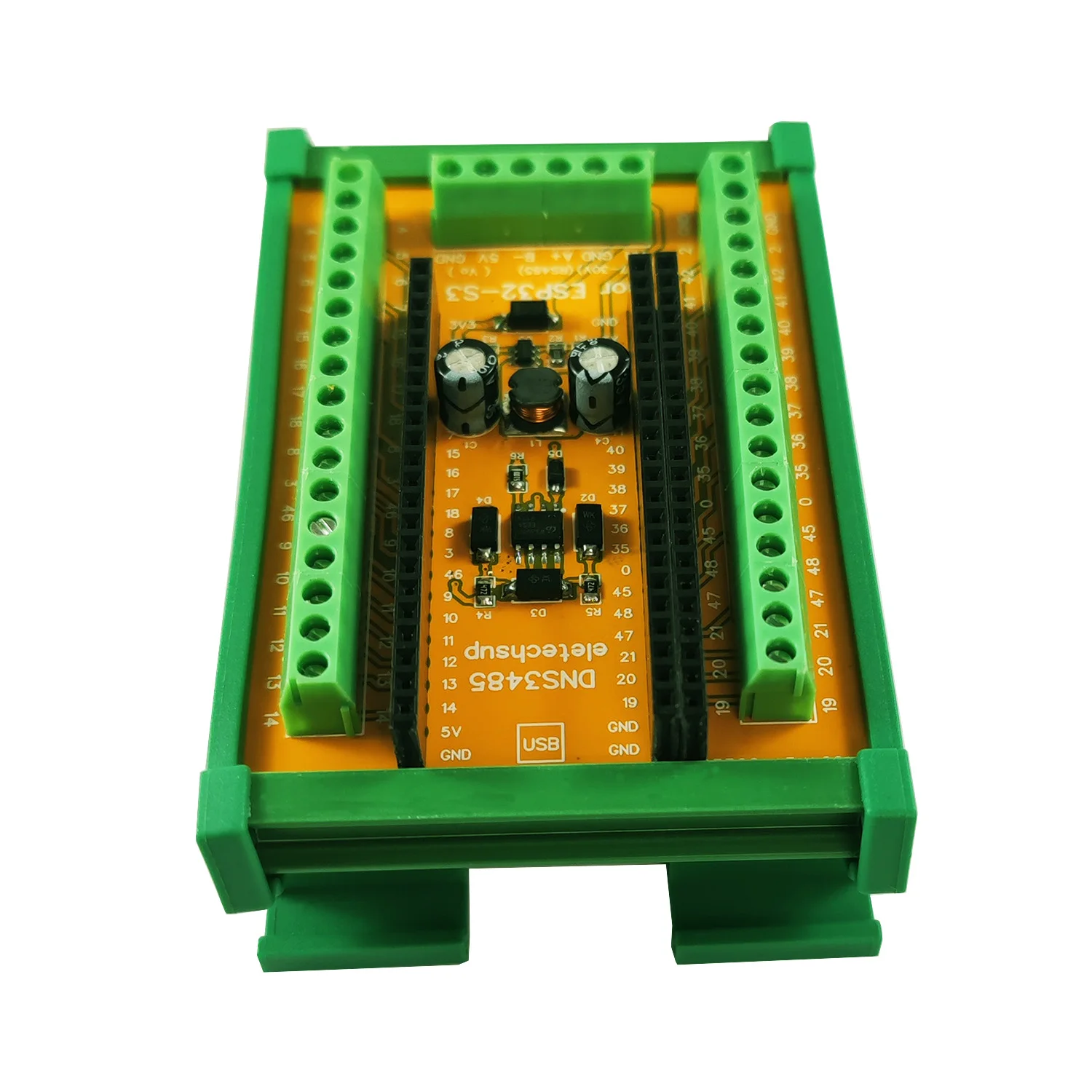 Expansion Board WiFi BLE Module ESP32-S3 RS485 UART DIN Rail for Industrial Control
Expansion Board WiFi BLE Module ESP32-S3 RS485 UART DIN Rail for Industrial Control