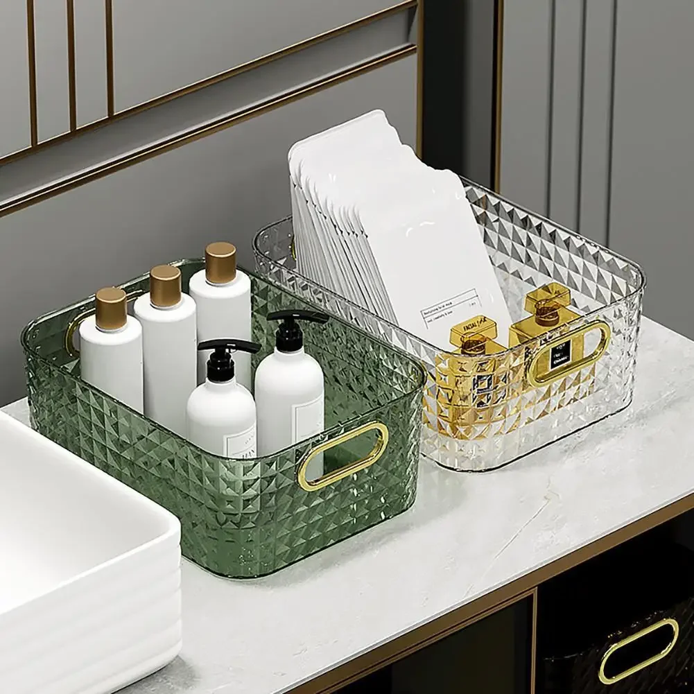 Poatable Storage Box With Handle Thickened Cosmetics Jewelry Storage Basket Bathroom Kitchen Desktop Organizer Makeup Storage
Poatable Storage Box With Handle Thickened Cosmetics Jewelry Storage Basket Bathroom Kitchen Desktop Organizer Makeup Storage