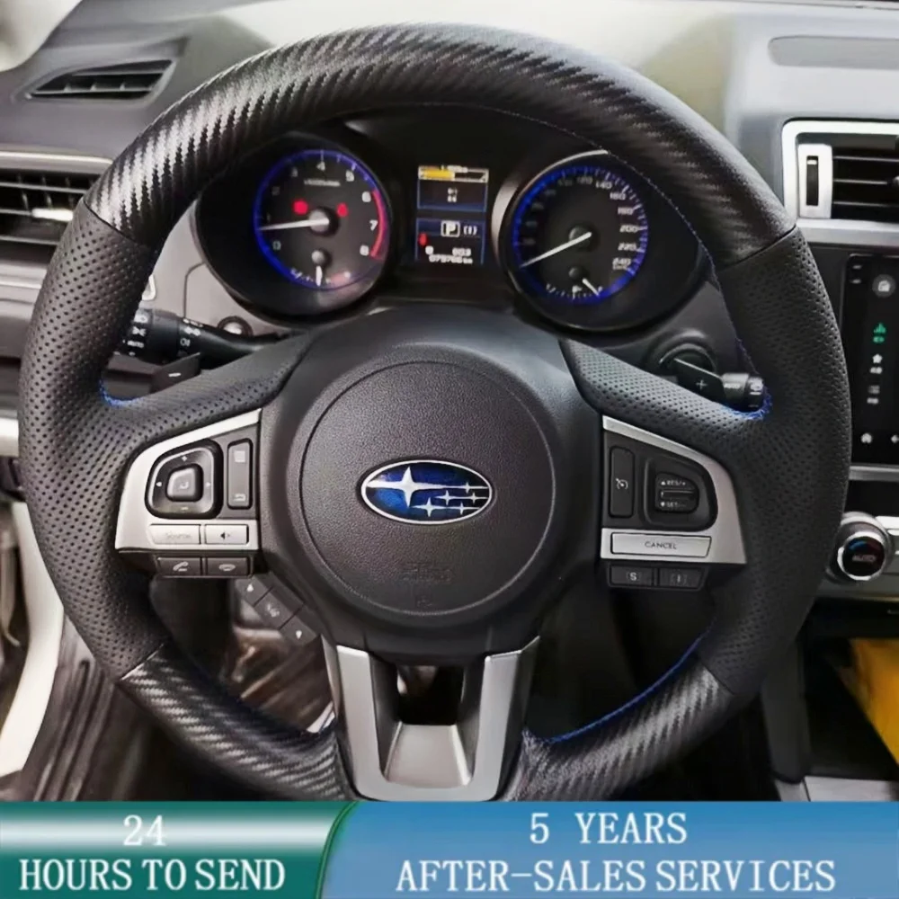 Customized Car Steering Wheel Braid Cover Hand Sewing Genuine Carbon Fiber Leather For Subaru Legacy Outback Forester 2015 2016
Customized Car Steering Wheel Braid Cover Hand Sewing Genuine Carbon Fiber Leather For Subaru Legacy Outback Forester 2015 2016