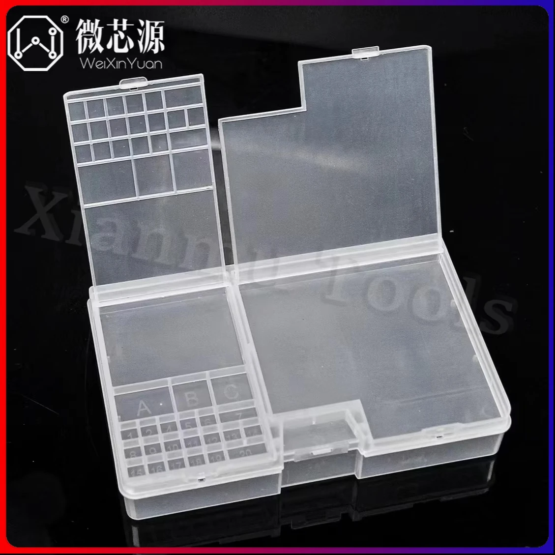 WXY WXY-001A Phone Repair Storage Box - Double-Layer Plastic Organizer for Motherboards/Screens/Components/Screws
WXY WXY-001A Phone Repair Storage Box - Double-Layer Plastic Organizer for Motherboards/Screens/Components/Screws