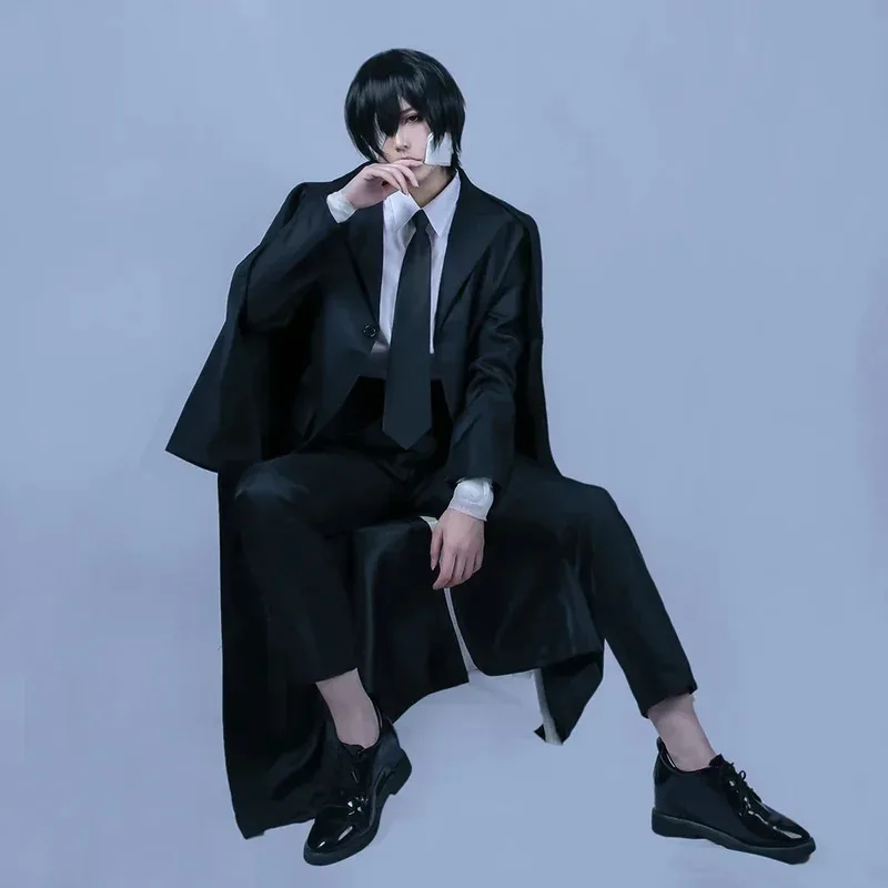 Anime Bungo Stray Dogs Dazai Osamu Cosplay Costumes Men Black Uniform Coat Shirt Pants Suit Halloween Carnival Roleplay Clothes
Anime Bungo Stray Dogs Dazai Osamu Cosplay Costumes Men Black Uniform Coat Shirt Pants Suit Halloween Carnival Roleplay Clothes