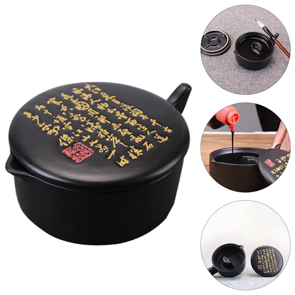 Calligraphy Inkstone Ceramic Painting Inkslab Smooth Surface Easy to Ink Exquisite Workmanship Multifunctional Brush Holder
Calligraphy Inkstone Ceramic Painting Inkslab Smooth Surface Easy to Ink Exquisite Workmanship Multifunctional Brush Holder