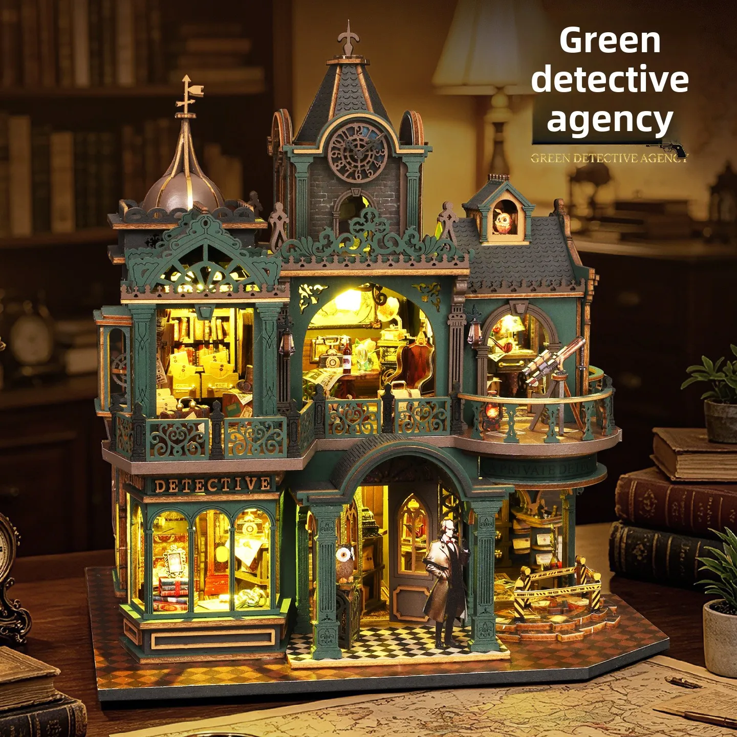 DIY Wooden Cabin Green Detective Agency Toy Model Manual Assembled Book Stand Ages 14+ 3d Wooden Puzzle Wooden 3d Puzzle
DIY Wooden Cabin Green Detective Agency Toy Model Manual Assembled Book Stand Ages 14+ 3d Wooden Puzzle Wooden 3d Puzzle