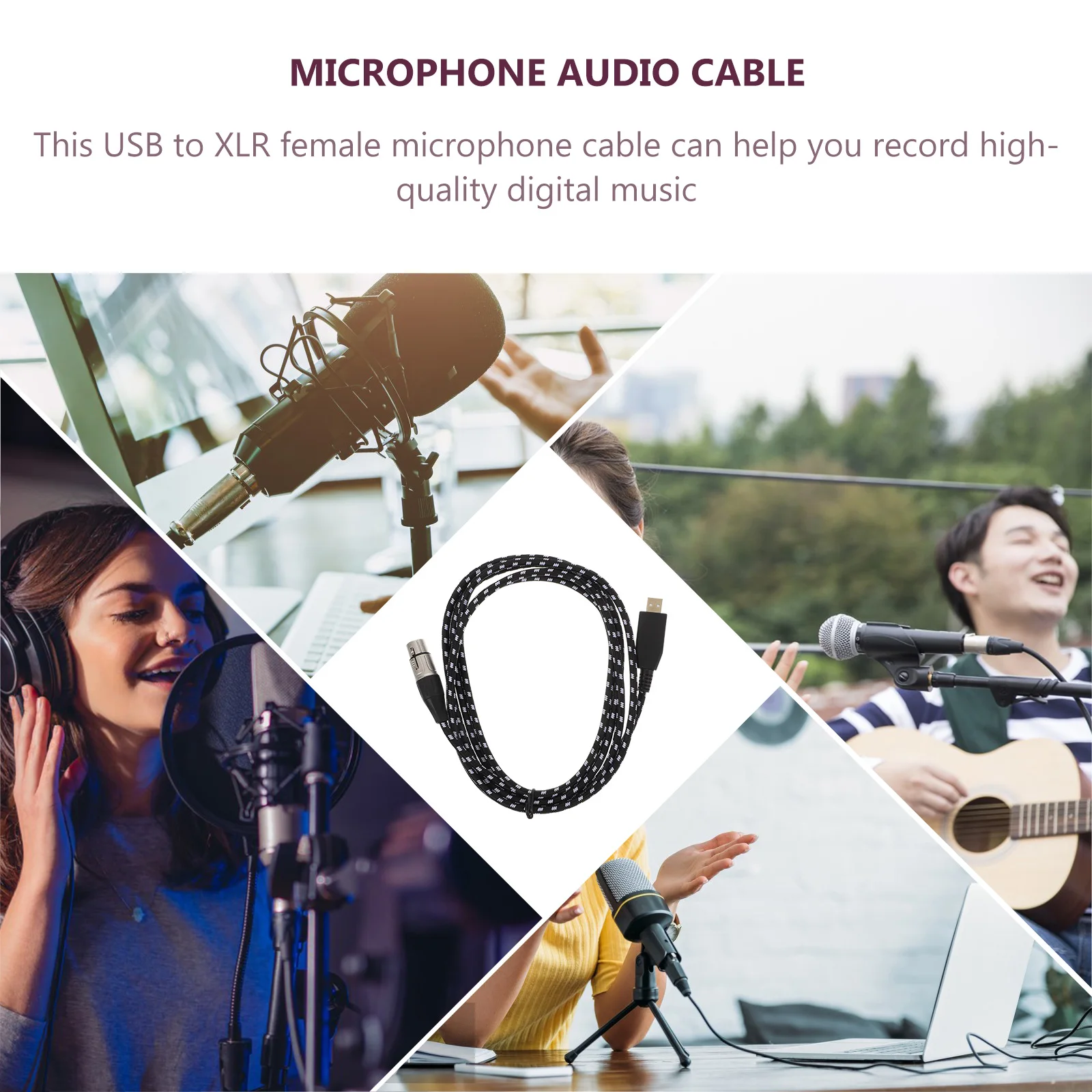 USB to XLR Recording Cable Audio Connection Microphone Cable Wire Gilded Home Studio Professional Practical Small Size Built in
USB to XLR Recording Cable Audio Connection Microphone Cable Wire Gilded Home Studio Professional Practical Small Size Built in