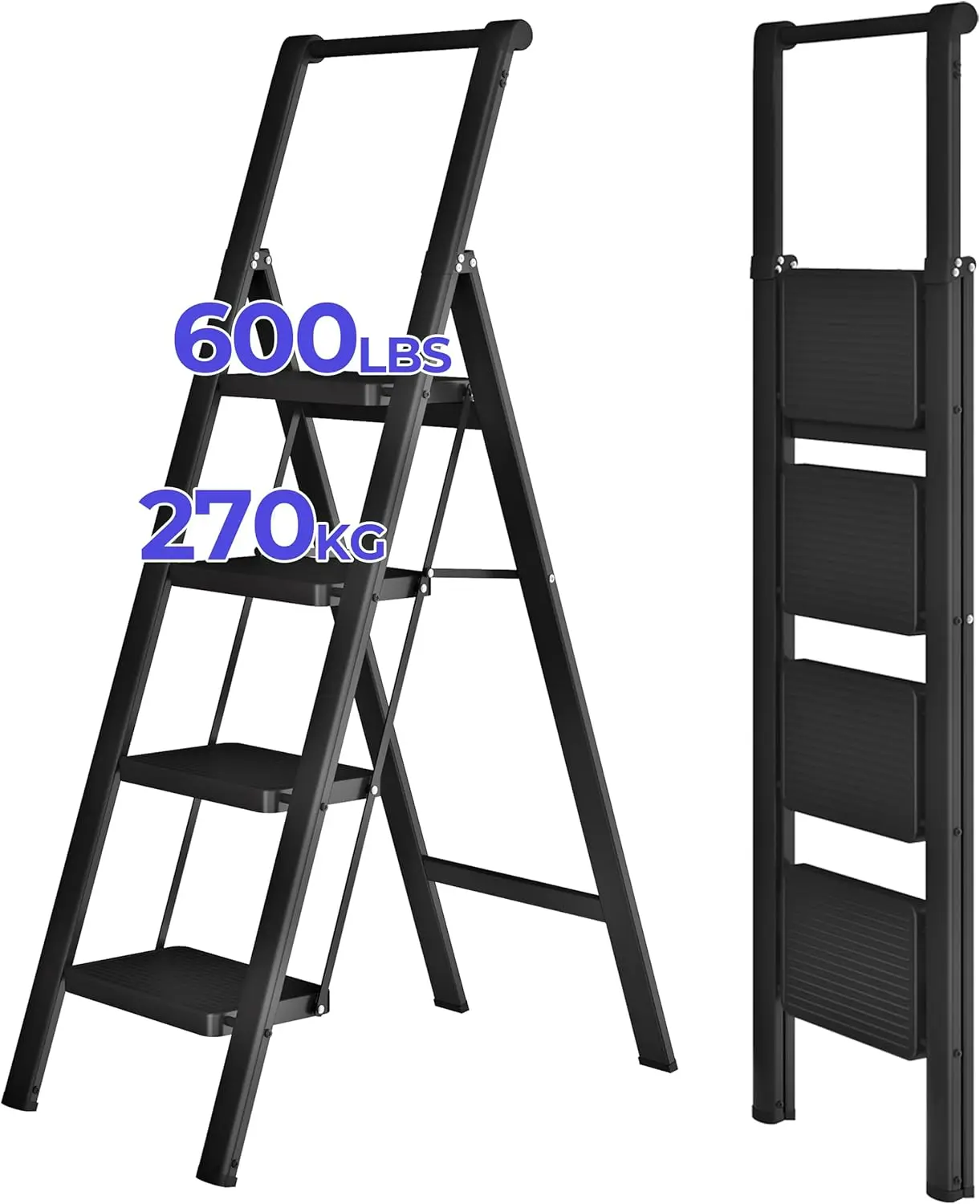 4 Step Ladder, Foldable Step Stools For Adults With Wide Anti-Slip Pedal, 600Lbs Lightweight Sturdy Steel Ladder,Convenient
4 Step Ladder, Foldable Step Stools For Adults With Wide Anti-Slip Pedal, 600Lbs Lightweight Sturdy Steel Ladder,Convenient