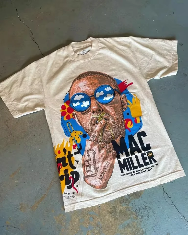 Summer American New Trend Portrait Lettering Print Round Neck T-shirt Men Y2k Harajuku Goth Fashion Casual Loose Shirt
Summer American New Trend Portrait Lettering Print Round Neck T-shirt Men Y2k Harajuku Goth Fashion Casual Loose Shirt