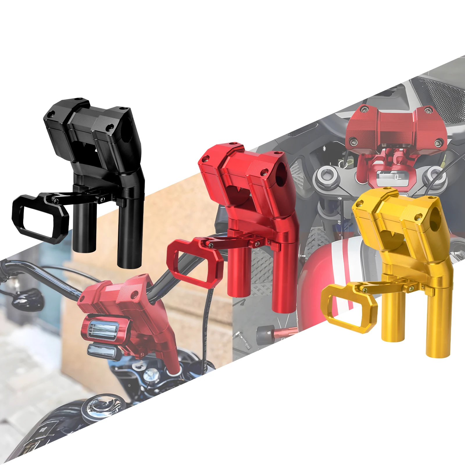 Motorcycle 8'' Handlebar Riser With Speedometer Instrument Panel For Harley Softail Street Bob Lower Rider S Low Rider ST 18-24