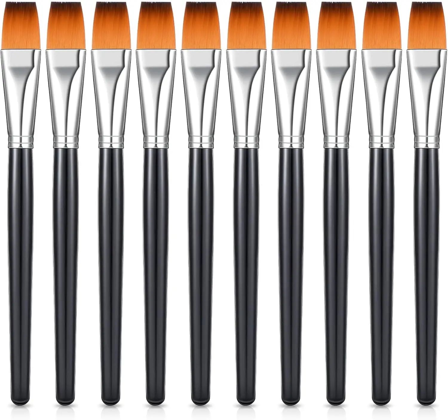 10 Pcs 3/4 Inch Flat Paint Brushes for Acrylic Watercolor Oil Painting, Bulk Small Brushes for Artists
10 Pcs 3/4 Inch Flat Paint Brushes for Acrylic Watercolor Oil Painting, Bulk Small Brushes for Artists