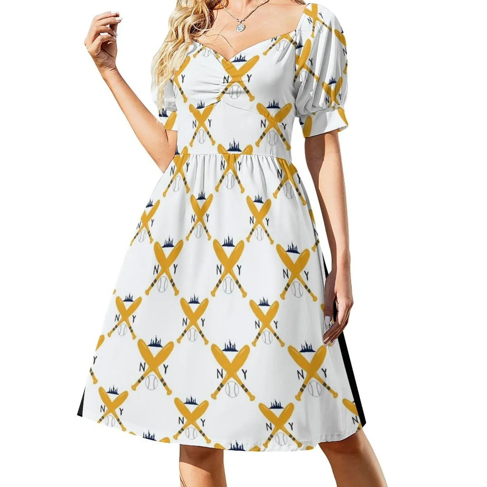 Retro New York Baseball Short-Sleeved Dress Clothing Dress for girls summer women's dress 2025 for women summer
Retro New York Baseball Short-Sleeved Dress Clothing Dress for girls summer women's dress 2025 for women summer