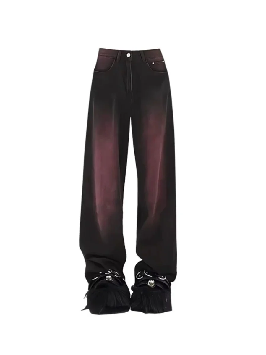 High Waist Tie Dye Denim Jeans Women's Autumn Winter plus Size Straight Leg adual Color Blo Wide Leg Pants
High Waist Tie Dye Denim Jeans Women's Autumn Winter plus Size Straight Leg adual Color Blo Wide Leg Pants